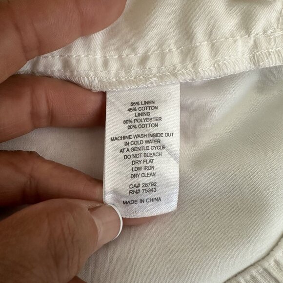 Very Truly Yours Linen Blend Shorts High Waisted Minimalist White Sz M - Picture 6 of 6